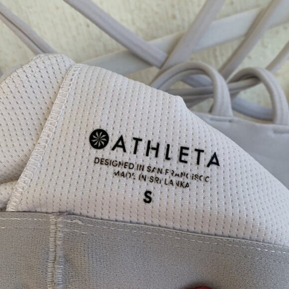 Athleta White Criss Cross Sports Bra size Small - Picture 3 of 4